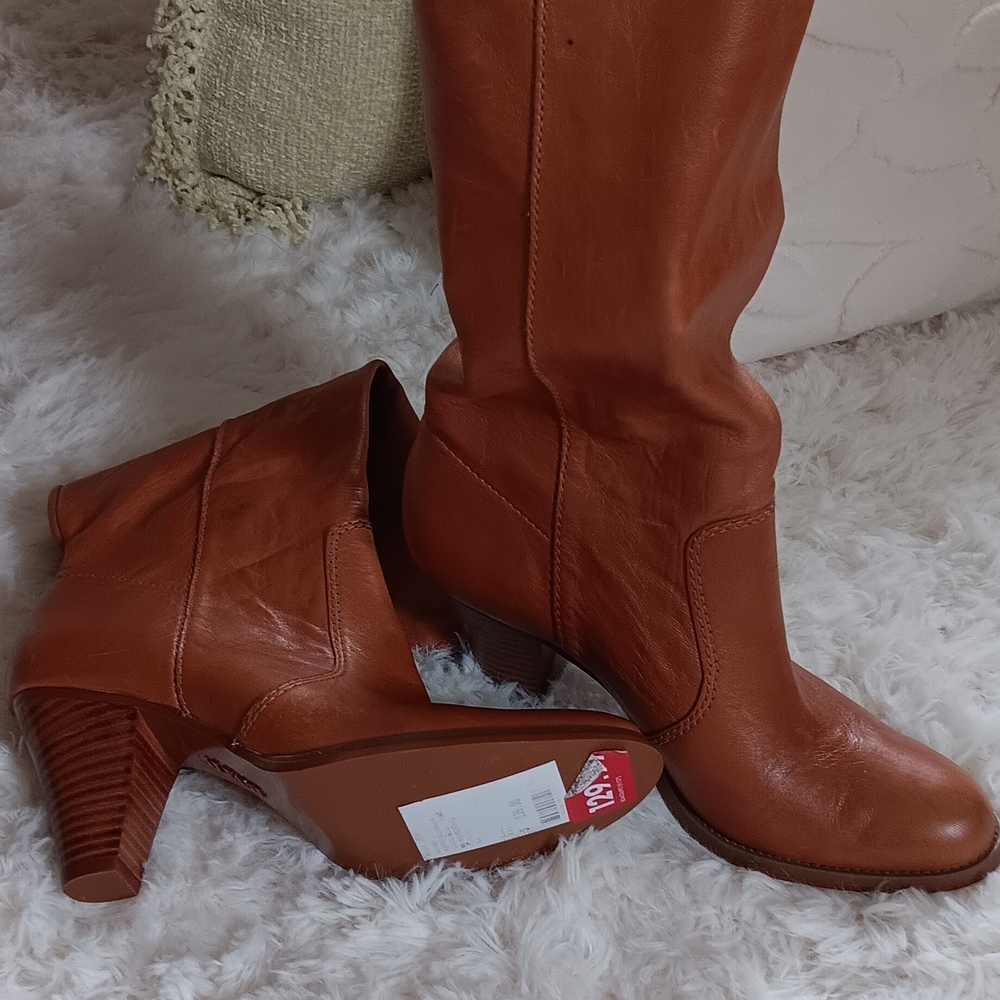 Alfani Tan Heeled Boots Classic Design